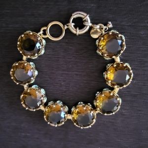 J.Crew Brown and Aqua Stone Bracelet